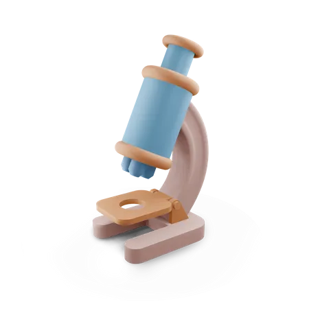 Microscope  3D Illustration