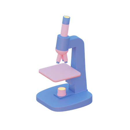 Microscope  3D Illustration