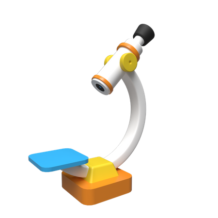 Microscope  3D Illustration