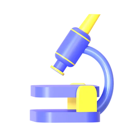 3 D Microscope Icon For Education Design 3D Icon