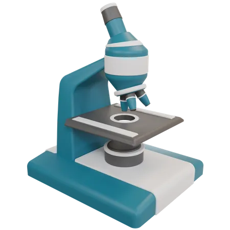 Microscope Rendering With High Resolution Medical Illustration 3D Icon