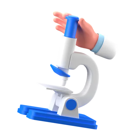 Microscope  3D Icon