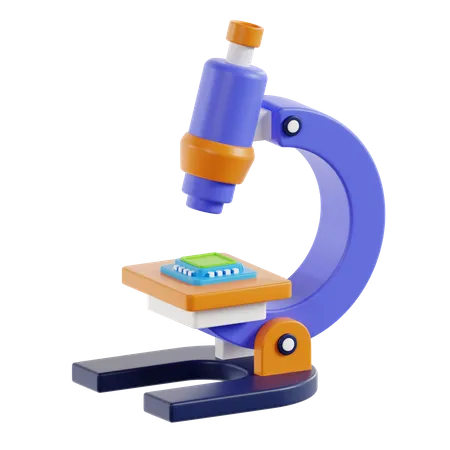 Microscope 3 D Icon Realistic Microscope 3 D Chemistry Pharmaceutical Instrument Microbiology Magnifying Tool 3D Icon