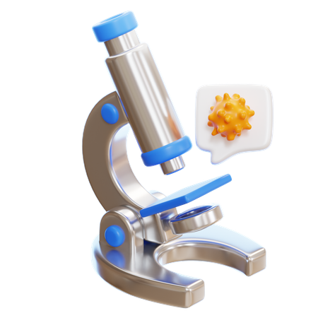 Microscope Find Cancer  3D Icon