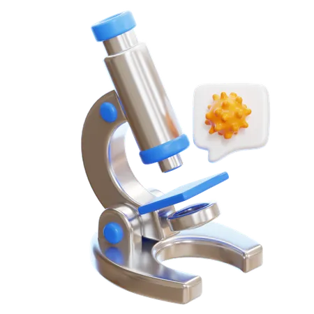 Microscope Find Cancer  3D Icon