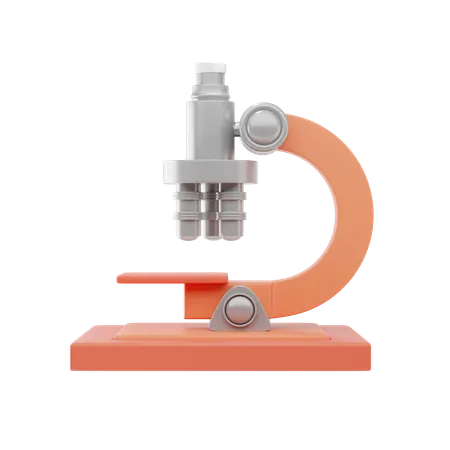 Icono E Ilustracion 3 D Del Microscopio 3D Icon