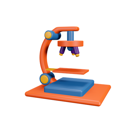 Microscópio  3D Illustration