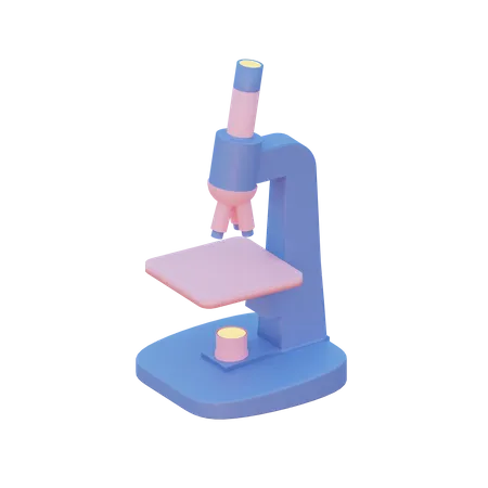 Microscopio  3D Illustration