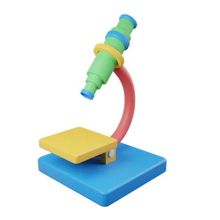 Microscopio  3D Illustration