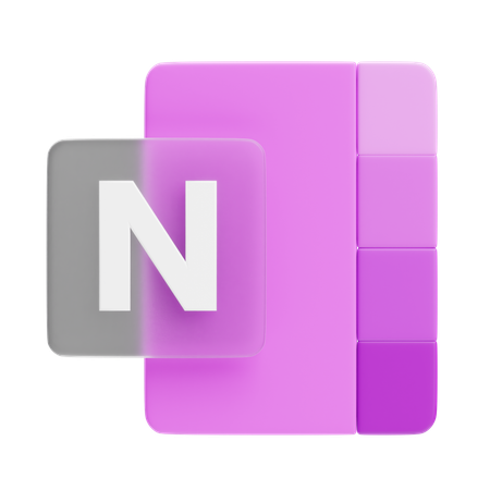 Microsoft OneNote  3D Icon