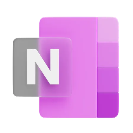 Microsoft OneNote  3D Icon