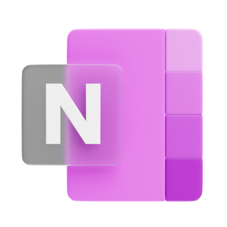 Microsoft OneNote  3D Icon
