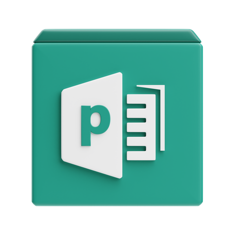 Microsoft Publisher  3D Icon