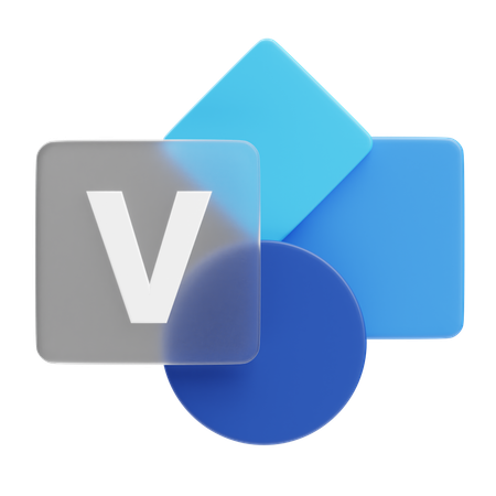 Microsoft Visio  3D Icon