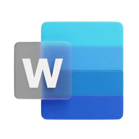 Microsoft Word  3D Icon