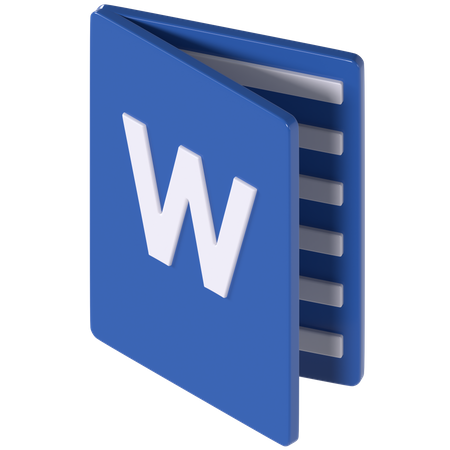 Microsoft word  3D Illustration