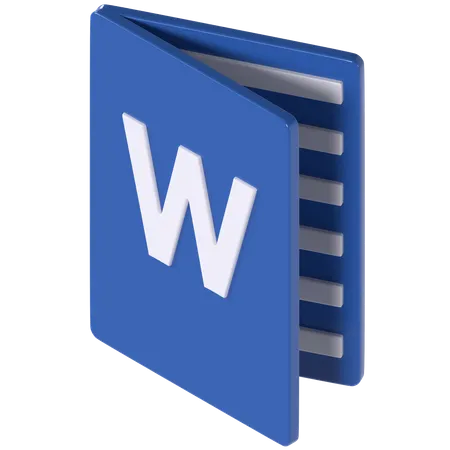 Microsoft word  3D Illustration