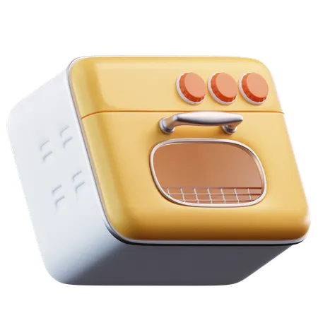 3 D Illustration Microwave 3D Icon