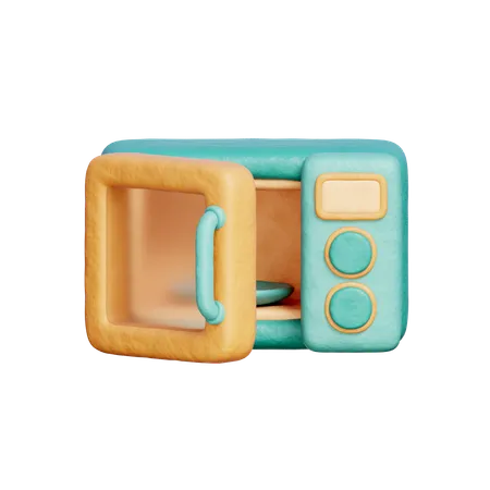 電子レンジ  3D Icon