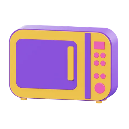 Microwave  3D Illustration