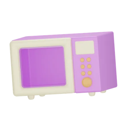 Microwave 3 D Kitchenware 3D Icon
