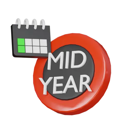 Mid Year  3D Icon