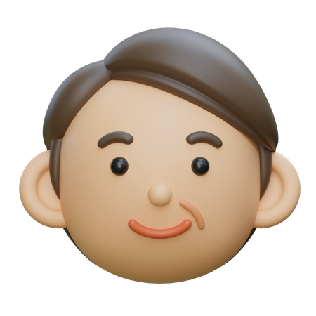 中年男性の笑顔  3D Icon
