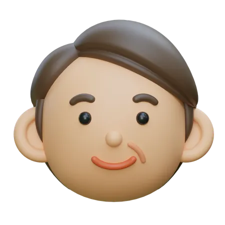 中年男性の笑顔  3D Icon