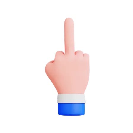 Middle Finger  3D Icon