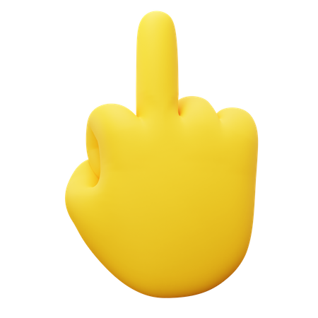 Middle Finger 3D Icon