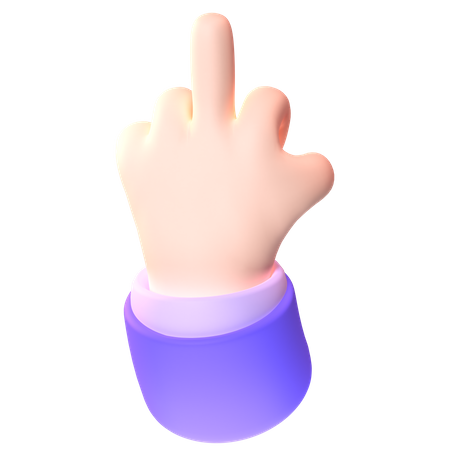 Middle Finger Gesture  3D Icon