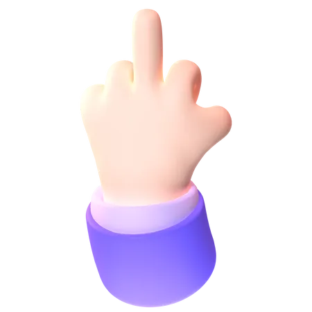 Middle Finger Gesture  3D Icon