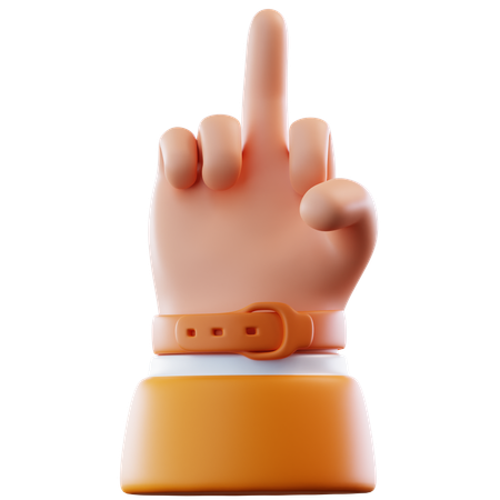 Middle Finger Gesture  3D Icon