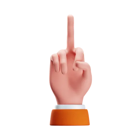 Middle Finger Gesture  3D Icon