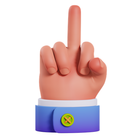 Middle Finger Gesture  3D Icon