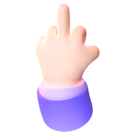 Middle Finger Gesture  3D Icon