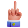 3d finger gesture emoji