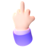middle finger gesture 3d logo