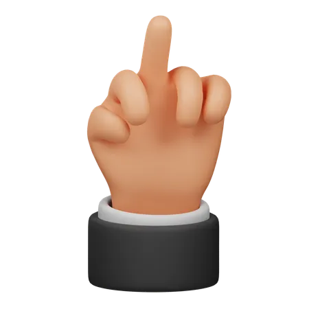 Middle Finger Hand  3D Icon
