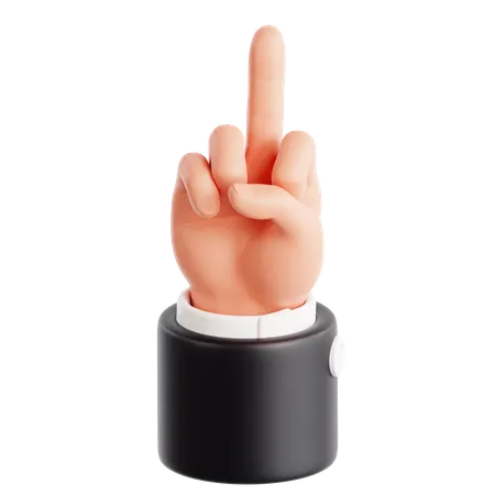 Middle Finger Hand Gesture  3D Icon