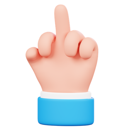 Middle Finger Hand Gesture  3D Icon