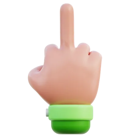 Middle Finger Hand Gesture  3D Icon