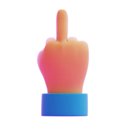 Middle Finger Hand Gesture  3D Icon