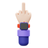 3ds of middle finger