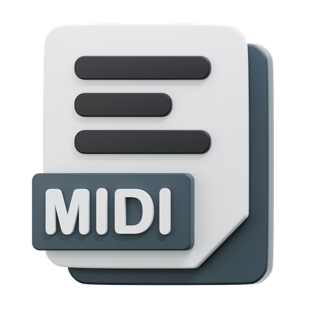 MIDI FILE  3D Icon