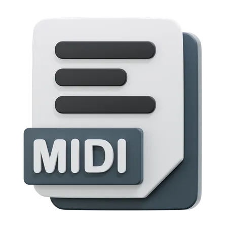 MIDI FILE  3D Icon