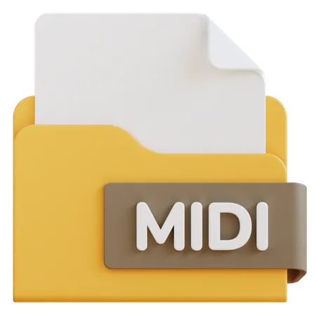 Midi File  3D Icon