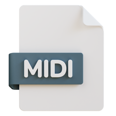 Midi File  3D Icon