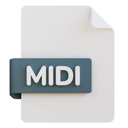 Midi File  3D Icon