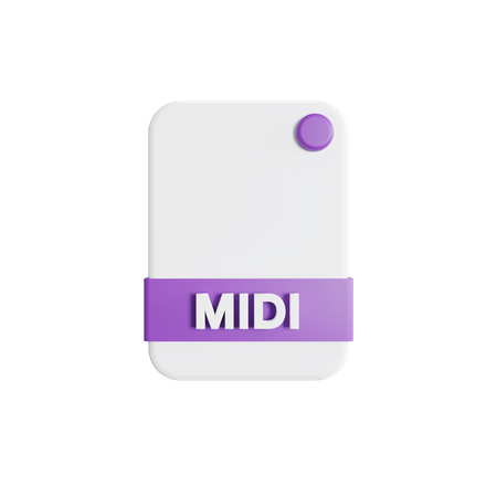 Midi File  3D Icon